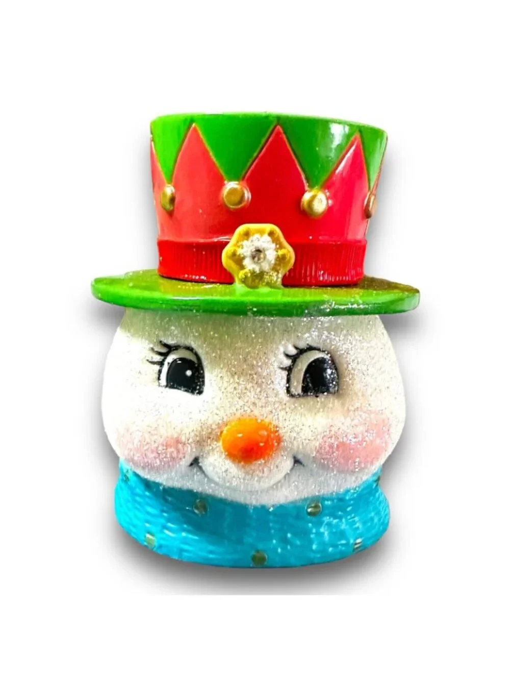 Hallmark Keepsake Cookie Jar Surprise Snowman Ornament With Santa & Snowman Figu